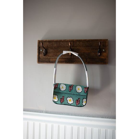 Anthropologie The Fiona Beaded Bag: Food & Drink Edition Bacon & Eggs - Picture 2 of 5